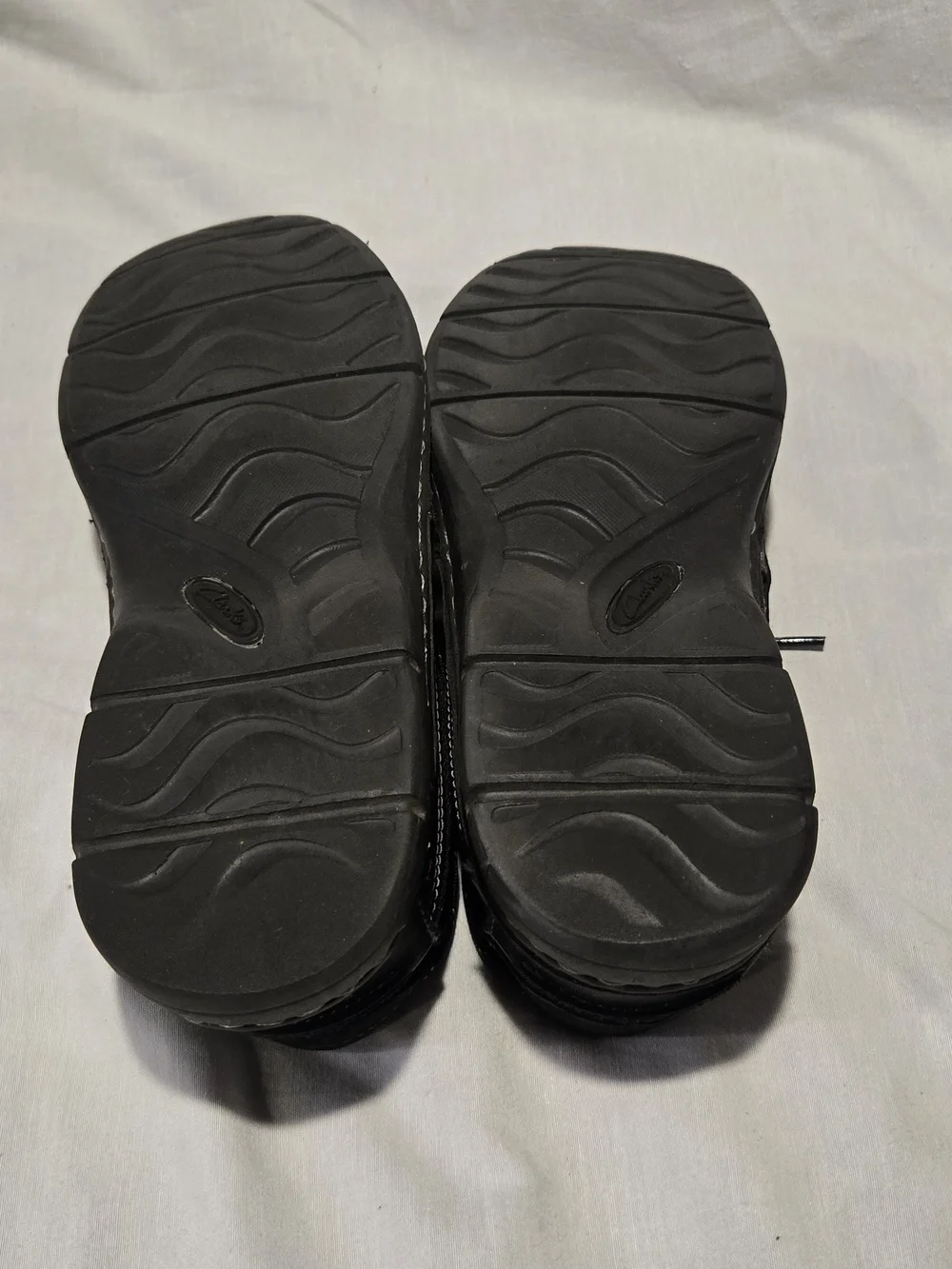 Clarks black leather